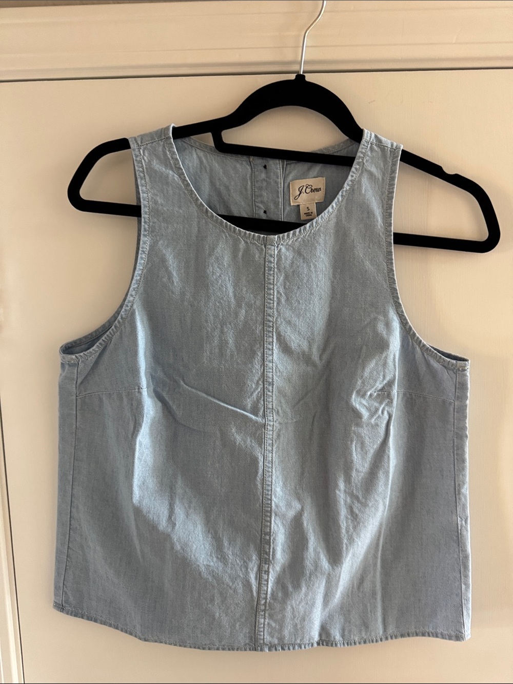 J. Crew Pale Blue Denim Tank Top - Women's Sleeveless